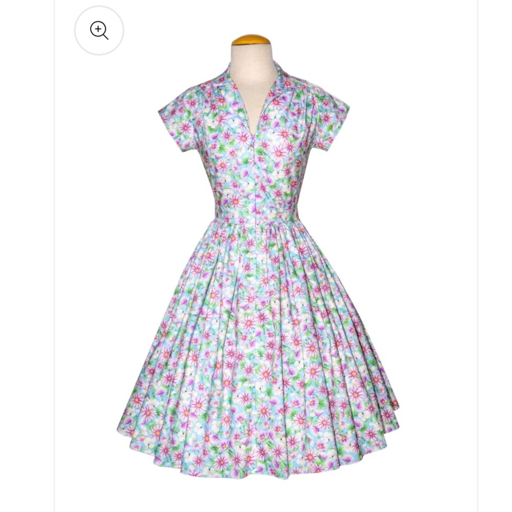 Bernie Dexter Kelly Oh Honey Floral Pinup Dress Size Small